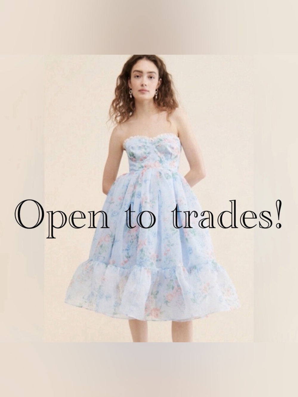 Pastel floral Selkie dress